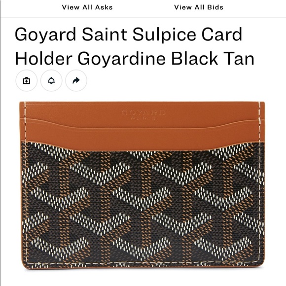 Goyard Saint Sulpice Card Holder “Black Tan” - Picture 6 of 6